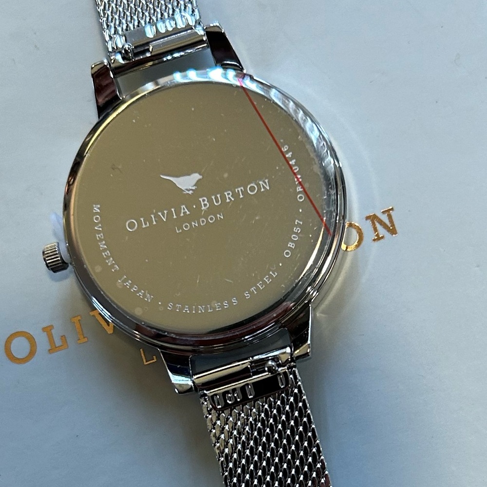 Olivia Watch With 34mm Silver SunRay Face With Silver MeshBracelet - Picture 2 of 9